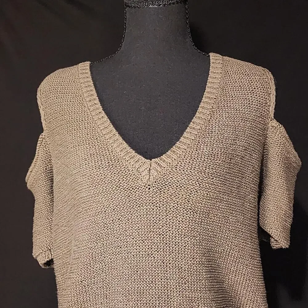 BCBGMaxAzria tan fringe